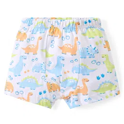 Babyhug 100% Cotton Trunks Solid Striped & Dino Print Pack of 3 - Multicolour image 2