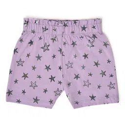 Mi Arcus Baby Girl Cotton Start & Stripe Prints Shorts Pack of 2 Multi Colour image 4