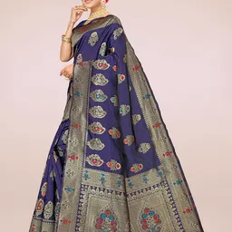 Maroosh Woven Design Zari Silk Banarasi Saree image 3