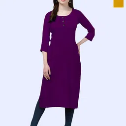Coft Selection Of 2 Round Neck Crepe Straight Kurta-picture-13