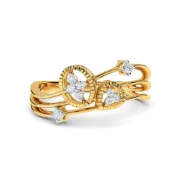 Kisna Diamond & Gold Jewellery Kiri 14k (585) Diamond & Gold Ring For Women image 5