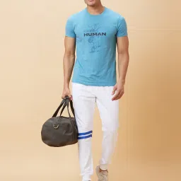 Being Human White Regular Fit Joggers image 5