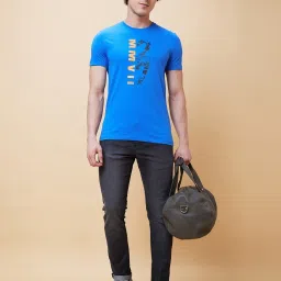 Being Human Blue Regular Fit Printed T-Shirt image 5