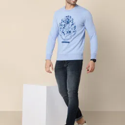 Free Authority Light Blue Regular Fit Harry Potter Printed Sweatshirt image 5
