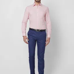 Raymond Red Slim Fit Self Design Shirt image 5