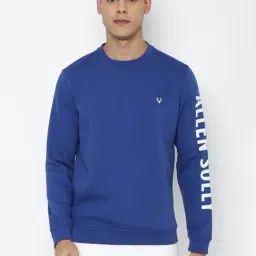 Allen Solly Blue Cotton Regular Fit Printed Sweatshirt-image-56
