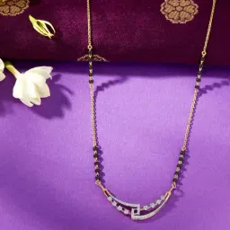 P.N.Gadgil Jewellers 18 KT Yellow Gold & Diamond Modern Mangalsutra For Woman-picture-16