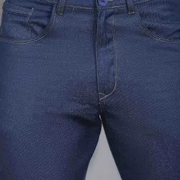 Jainish Navy Blue Tapered Fit Trousers image 5