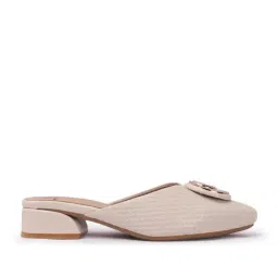 Carlton London Women's Cream Mules image 3