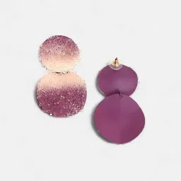 Sohi Amerthyst Purple Glacier Circular Drop Earrings for Women image 5