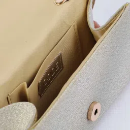Code by Lifestyle Gold Textured Clutch image 5