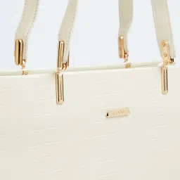 Code by Lifestyle White Animal Effect Shoulder Handbag image 5