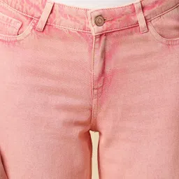 Allen Solly Peach Cotton Regular Fit Mid Rise Jeans image 5