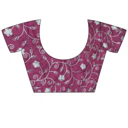 Saree Mall Pink Embellished Saree With Unstitched Blouse image 5