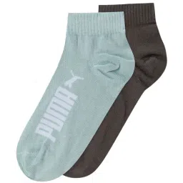 Puma Grey & Blue Cotton Logo Socks Set of 2 image 3