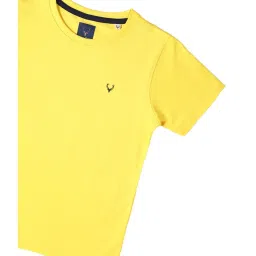 Allen Solly Junior Yellow & Navy Solid T-Shirt (Pack Of 2) image 5