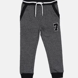 3PIN Boys Charcoal Grey Solid Cotton Joggers-picture-12