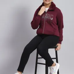 Monte Carlo Kids Wine Printed Full Sleeves Sweatshirt image 5