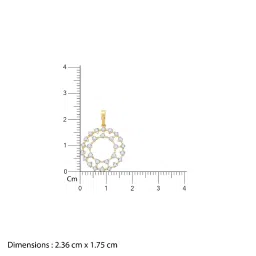 GIVA 18k Yellow Gold Graceful Glow Lab Grown Diamond Pendant image 5