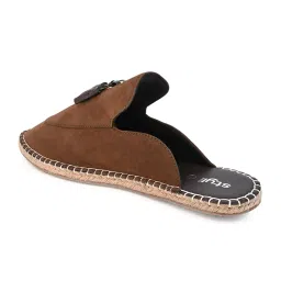 Styli Men's Brown Mule Shoes image 5