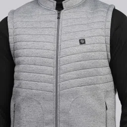 Monte Carlo Grey Regular Fit Quilted Quilted Jacket image 5