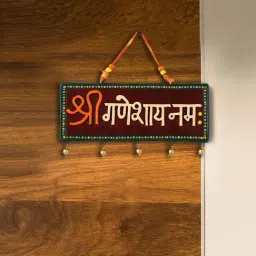 ExclusiveLane Ganesha Mantra Terracotta Wall Hanging Decor (Shree Ganeshay Namah)-picture-16