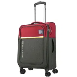 Skybags Snatch Grey & Red Color Block Soft Cabin Trolley Bag - 40 cm-image-1
