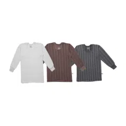 Vimal Jonney Kids Multicolor Regular Fit Thermal Tops - Pack of 3-picture-28