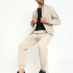 Guess Beige Regular Fit Solid Sweatshirt image 5