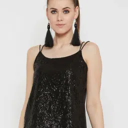 Carlton London Black Embellished Spaghetti Top-picture-27