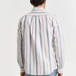 Gant White Pure Cotton Regular Striped Shirt image 2