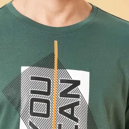 Ajile by Pantaloons Sage Cotton Slim Fit Printed T-Shirt image 5