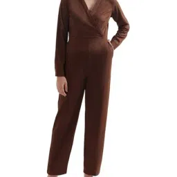 Centrestage Maroon V Neck Jumpsuit image 4