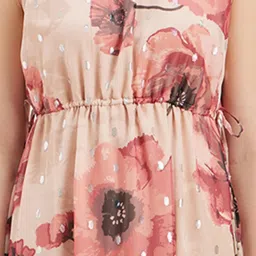 Kazo Red Floral Print Maxi Dress image 5