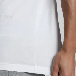 Puma White Cotton Regular Fit Printed Sports T-Shirt image 5