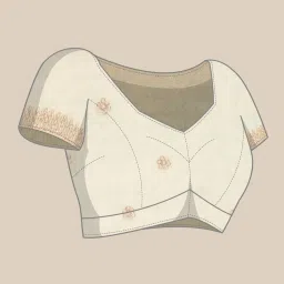 Mohey Green Embroidered Saree with Blouse Piece image 5