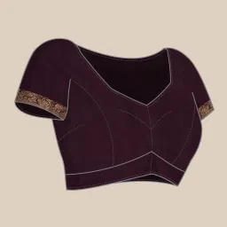 Mohey Purple Woven Saree with Blouse Piece image 5