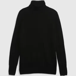 GAP Black Regular Fit Solid Sweater image 3