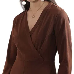 Centrestage Maroon V Neck Jumpsuit image 5