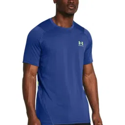 Under Armour Blue Slim Fit Logo Printed Sports T-Shirt-picture-19