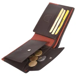 SASSORA Mason Brown Casual Leather Bi-Fold Wallet for Men image 5