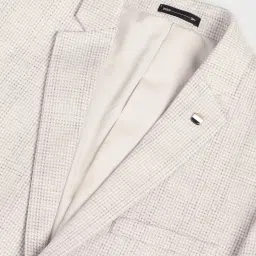 Arrow Beige Slim Fit Self Pattern Blazer image 5