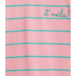 Campana Kids Pink & Green Striped T-Shirt image 4