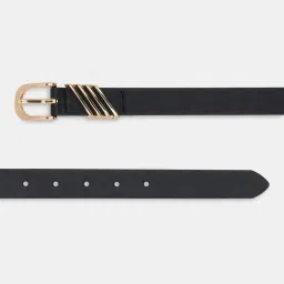 Forever Glam by Pantaloons Black PU Waist Belt for Women image 5