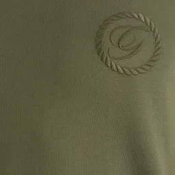 GANT Men Solid Round Neck Crest Graphic Cotton Green T-shirt image 5