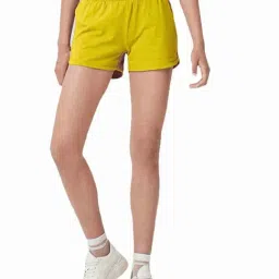 PATRORNA Yellow Regular Fit Shorts-image-36
