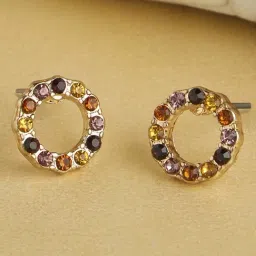 Accessorize London Ditsy Halo Multicolor Stud Earrings-image-46