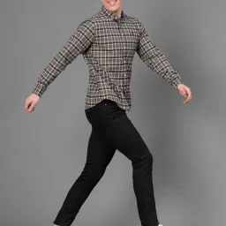 Red Tape Dark Olive Regular Fit Check Shirt image 5