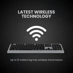 Portronics Key5 Combo Multimedia Wireless Keyboard & Mouse Combo (Grey) image 2