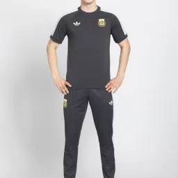 adidas Black Regular Fit Striped Argentina Beckenbauer T-Shirt image 5